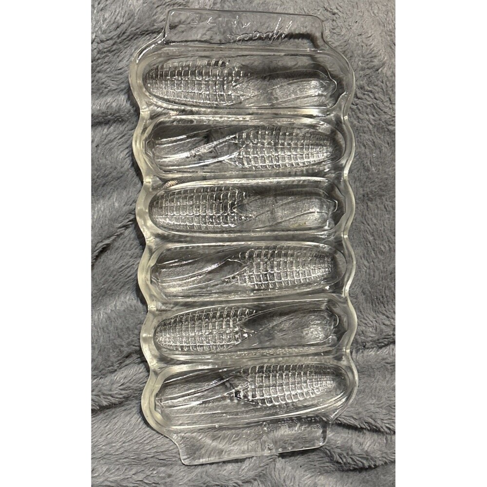 Vintage Miracle Maize 12” x 6" Clear Glass Corn Stick Baking Pan Cornbread Dish